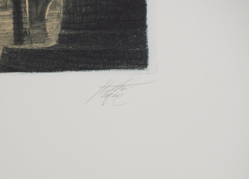 Jean-Michel MATHIEUX-MARIE : La Cité, Gravure originale (photo de détail 2) - Crédit photo : Galerie Art.Paris