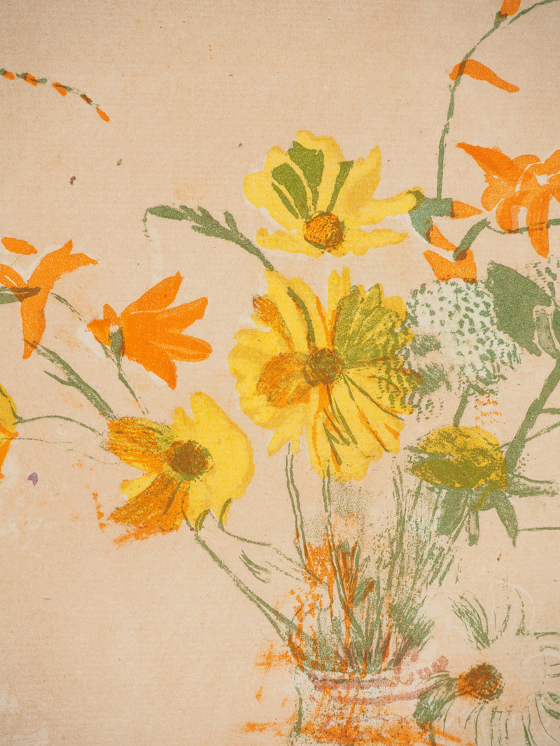 Pierre-Eugène CLAIRIN : Coreopsis et montbretia, Lithographie originale (photo de détail 4) - Crédit photo : Galerie Art.Paris