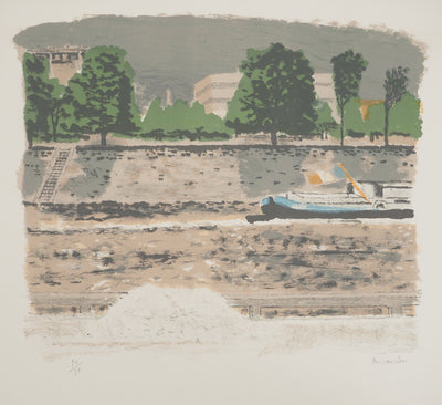 Maurice BRIANCHON : Vue sur le canal , Lithographie originale (photo de détail 2) - Crédit photo : Galerie Art.Paris