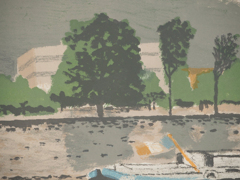Maurice BRIANCHON : Vue sur le canal , Lithographie originale (photo de détail 6) - Crédit photo : Galerie Art.Paris