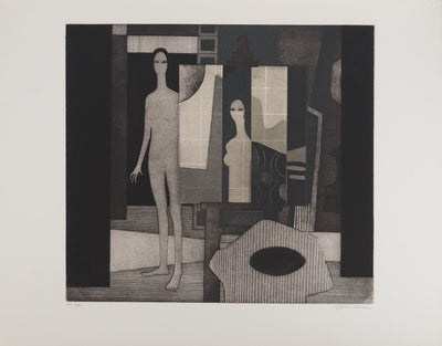 André MINAUX : Le modèle, Gravure originale (vue générale) - Crédit photo : Galerie Art.Paris
