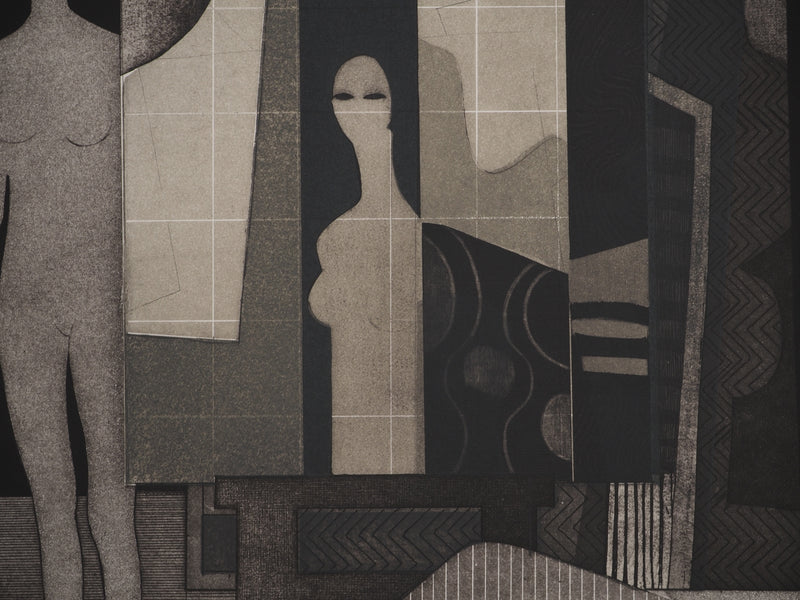 André MINAUX : Le modèle, Gravure originale (photo de détail 5) - Crédit photo : Galerie Art.Paris