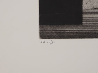 André MINAUX : Le modèle, Gravure originale (photo de détail 6) - Crédit photo : Galerie Art.Paris