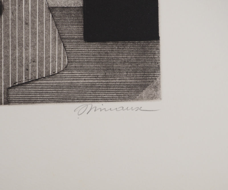 André MINAUX : Le modèle, Gravure originale (photo de détail 2) - Crédit photo : Galerie Art.Paris