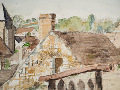 Pierre-Eugène CLAIRIN : Petit village reculé, Aquarelle originale (photo de détail 5) - Crédit photo : Galerie Art.Paris