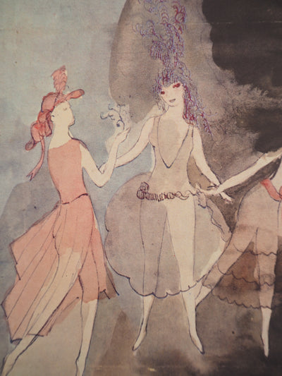 Marie LAURENCIN : Ballet, les Biches, oeuvre originale (photo de détail 4) - Crédit photo : Galerie Art.Paris