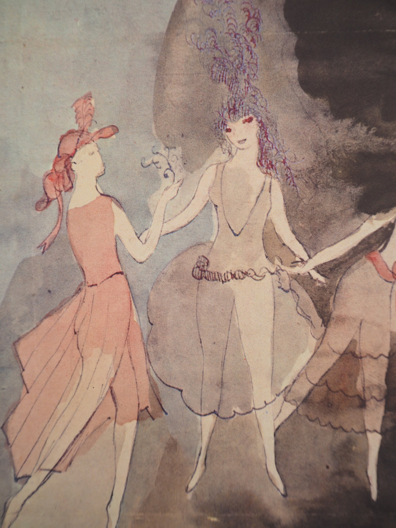Marie LAURENCIN : Ballet, les Biches, oeuvre originale (photo de détail 4) - Crédit photo : Galerie Art.Paris