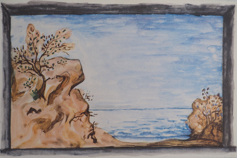 Georges BRAQUE : Bord de mer, Pochoir