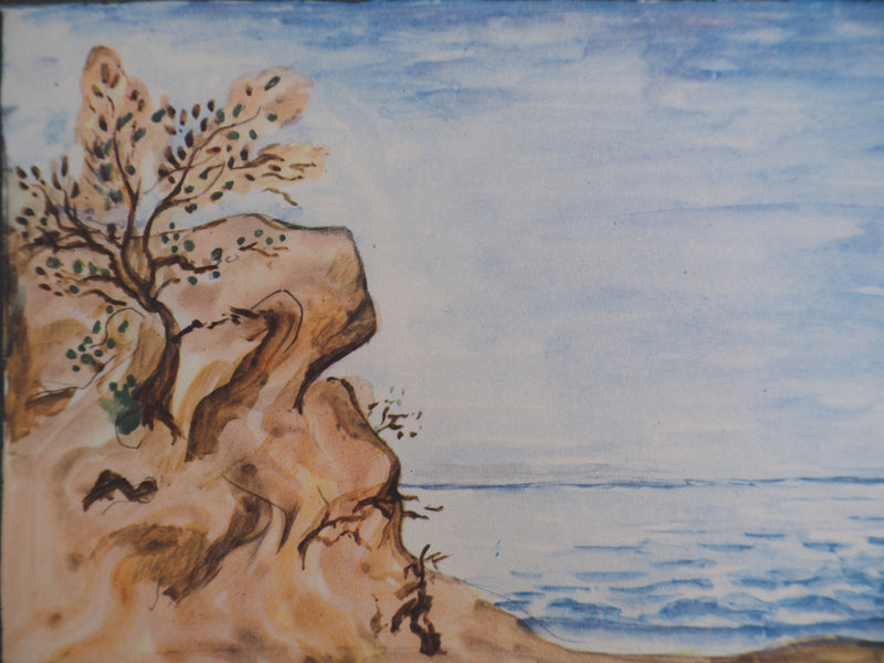 Georges BRAQUE : Bord de mer, Pochoir