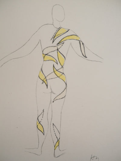 Henri MATISSE : Costumes pour l'Etrange Farandole, Lithographie et pochoir signée