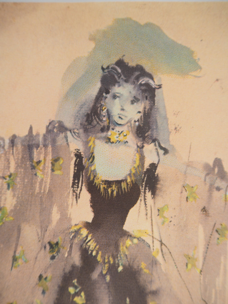 Christian BERARD : Gitane, La belle endormie, Lithographie et pochoir signée