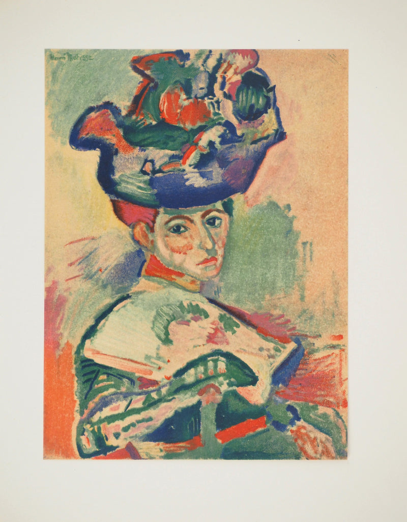 Henri MATISSE : Femme au chapeau (Madame Matisse), Lithographie originale (vue générale) - Crédit photo : Galerie Art.Paris