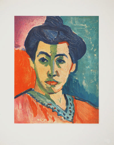 Henri MATISSE : Portrait à la raie verte, Lithographie originale (vue générale) - Crédit photo : Galerie Art.Paris
