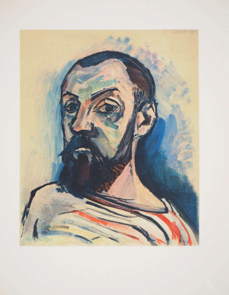 Henri MATISSE : Autoportrait en marinière, Lithographie originale (vue générale) - Crédit photo : Galerie Art.Paris