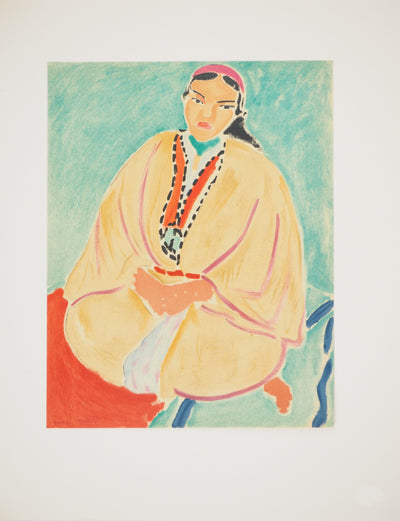 Henri MATISSE : Jeune Marocaine, Lithographie originale (vue générale) - Crédit photo : Galerie Art.Paris