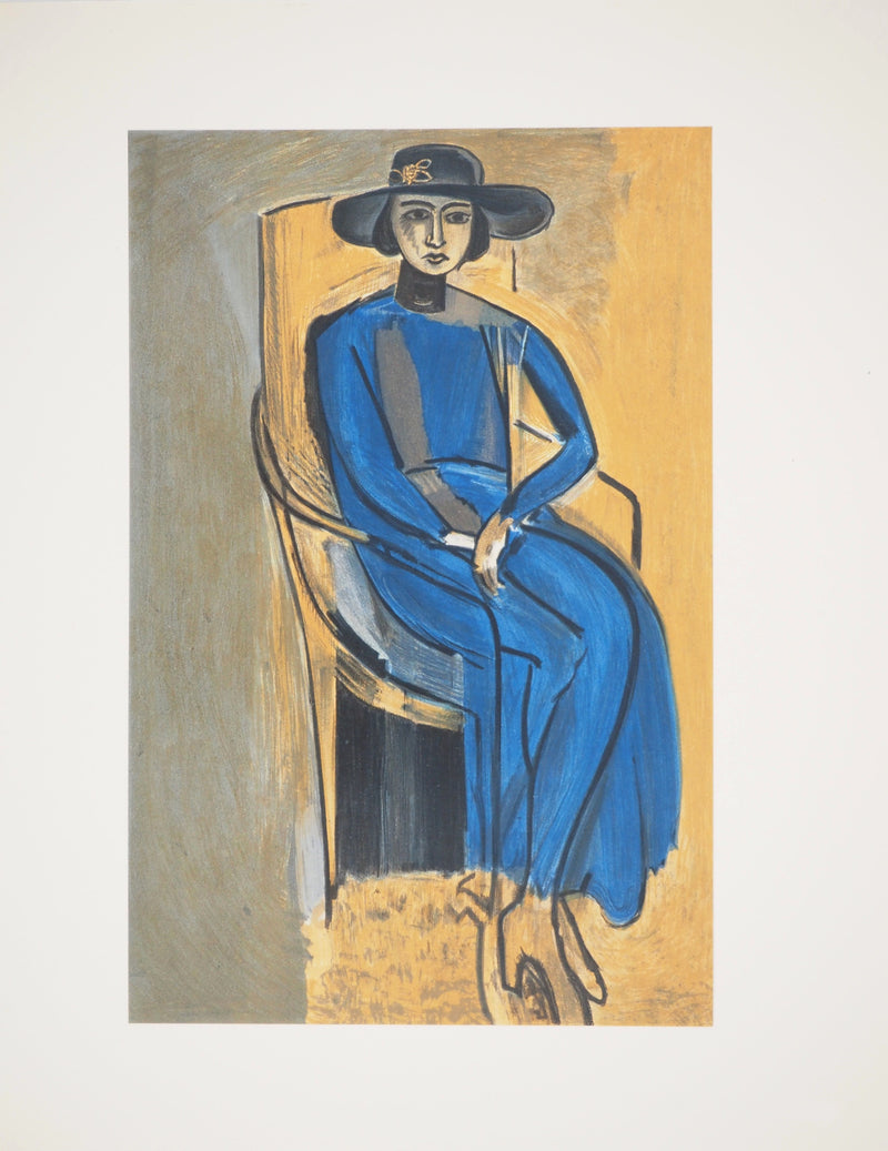 Henri MATISSE : Elégante en robe bleu (Madame Greta Prozor), Lithographie originale (photo de détail 2) - Crédit photo : Galerie Art.Paris