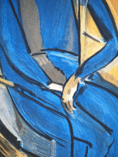 Henri MATISSE : Elégante en robe bleu (Madame Greta Prozor), Lithographie originale (photo de détail 4) - Crédit photo : Galerie Art.Paris