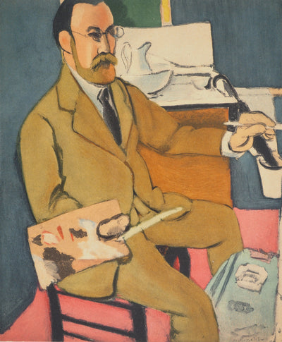 Henri MATISSE : Autoportrait dans l'atelier, Lithographie originale (photo de détail 3) - Crédit photo : Galerie Art.Paris