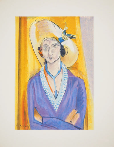 Henri MATISSE : Femme au chapeau de paille, Lithographie originale (vue générale) - Crédit photo : Galerie Art.Paris