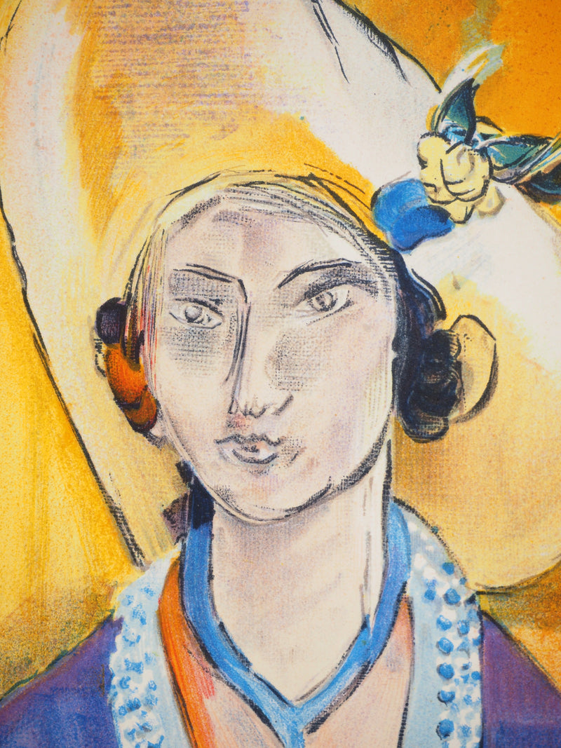 Henri MATISSE : Femme au chapeau de paille, Lithographie originale (photo de détail 4) - Crédit photo : Galerie Art.Paris