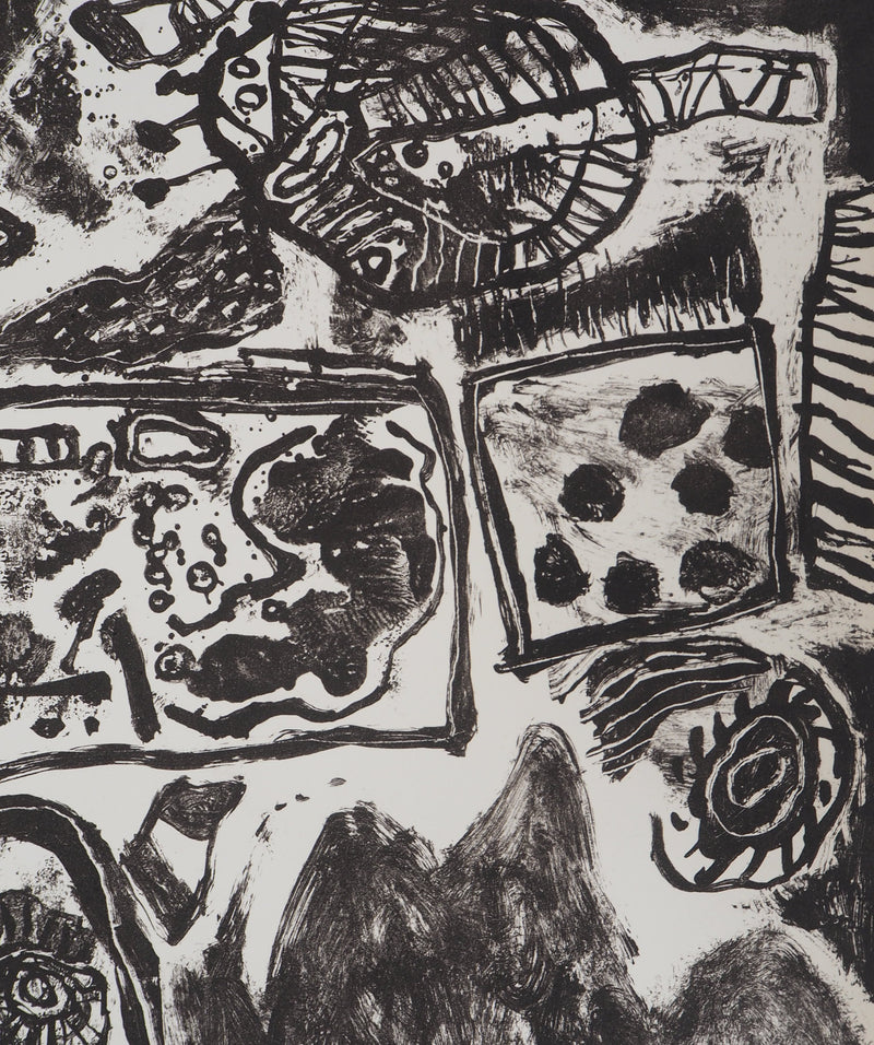 Guillaume CORNEILLE : Fonds marins, 1963/67, Lithographie originale (photo de détail 4) - Crédit photo : Galerie Art.Paris