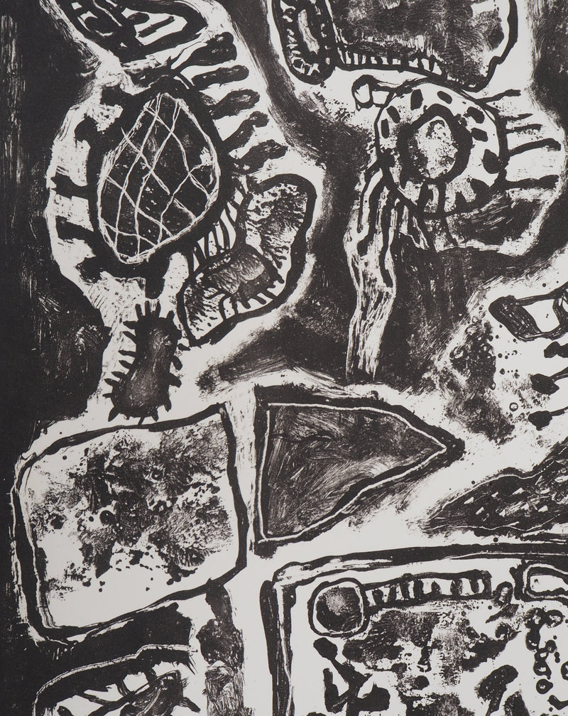 Guillaume CORNEILLE : Fonds marins, 1963/67, Lithographie originale (photo de détail 5) - Crédit photo : Galerie Art.Paris
