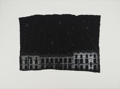 Nicolas POIGNON : Ciel étoilé, Lithographie originale (vue générale) - Crédit photo : Galerie Art.Paris