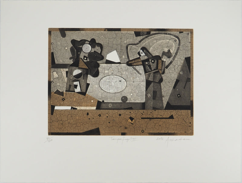 ASSADOUR : Le temps passe vite, Gravure originale (vue générale) - Crédit photo : Galerie Art.Paris