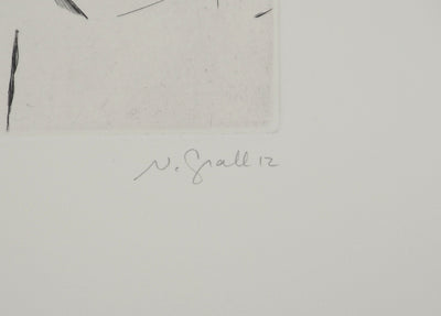 Nathalie GRALL : L'envolée de l'embellie, Gravure originale (photo de détail 2) - Crédit photo : Galerie Art.Paris