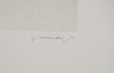 José HERNANDEZ : Mante religieuse, Gravure originale (photo de détail 2) - Crédit photo : Galerie Art.Paris