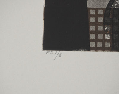 André MINAUX : Figure de l'ombre, Gravure originale (photo de détail 6) - Crédit photo : Galerie Art.Paris