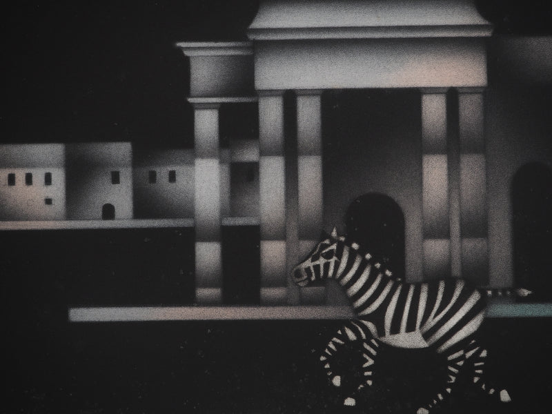 Mario AVATI : Le zèbre à Venise, Gravure originale (photo de détail 4) - Crédit photo : Galerie Art.Paris