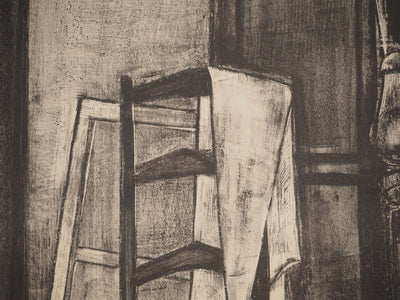 André MINAUX : Intérieur d'atelier, Lithographie originale (photo de détail 4) - Crédit photo : Galerie Art.Paris