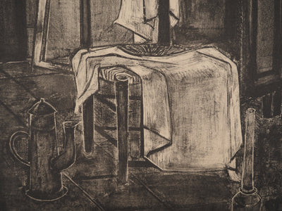 André MINAUX : Intérieur d'atelier, Lithographie originale (photo de détail 5) - Crédit photo : Galerie Art.Paris
