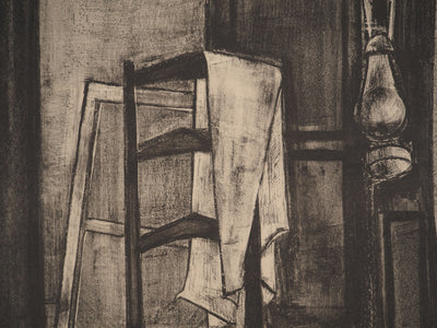 André MINAUX : Intérieur d'atelier, Lithographie originale (photo de détail 6) - Crédit photo : Galerie Art.Paris