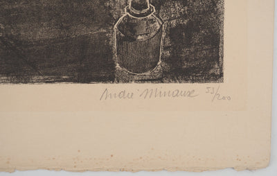 André MINAUX : Intérieur d'atelier, Lithographie originale (photo de détail 2) - Crédit photo : Galerie Art.Paris