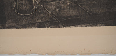 André MINAUX : Intérieur d'atelier, Lithographie originale (photo de détail 8) - Crédit photo : Galerie Art.Paris
