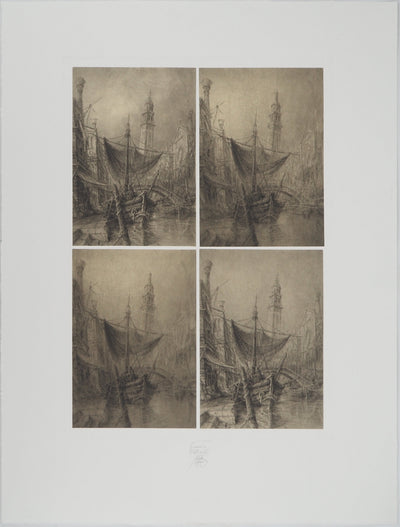 Jean-Michel MATHIEUX-MARIE : Venise III, Gravure originale (vue générale) - Crédit photo : Galerie Art.Paris