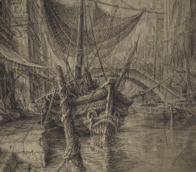 Jean-Michel MATHIEUX-MARIE : Venise III, Gravure originale (photo de détail 5) - Crédit photo : Galerie Art.Paris