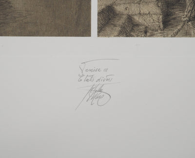 Jean-Michel MATHIEUX-MARIE : Venise III, Gravure originale (photo de détail 2) - Crédit photo : Galerie Art.Paris
