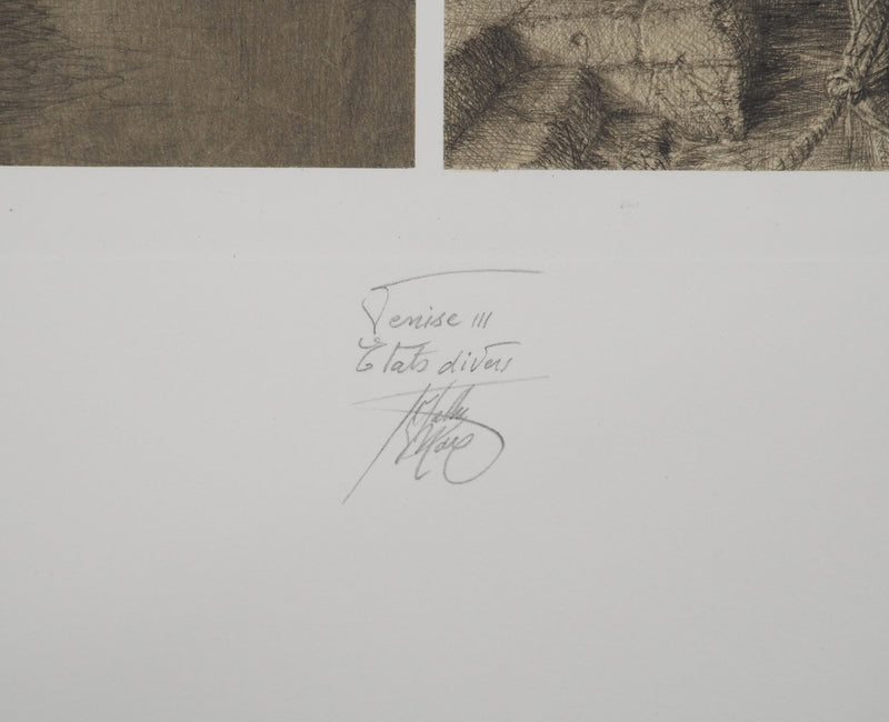Jean-Michel MATHIEUX-MARIE : Venise III, Gravure originale (photo de détail 2) - Crédit photo : Galerie Art.Paris