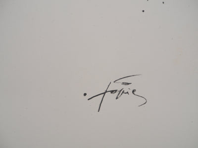 Antoni TAPIES : Catalogne : 7 Novembre, Rouge et noi, Affiche originale (photo de détail 5) - Crédit photo : Galerie Art.Paris