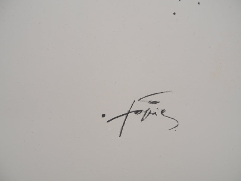Antoni TAPIES : Catalogne : 7 Novembre, Rouge et noi, Affiche originale (photo de détail 5) - Crédit photo : Galerie Art.Paris