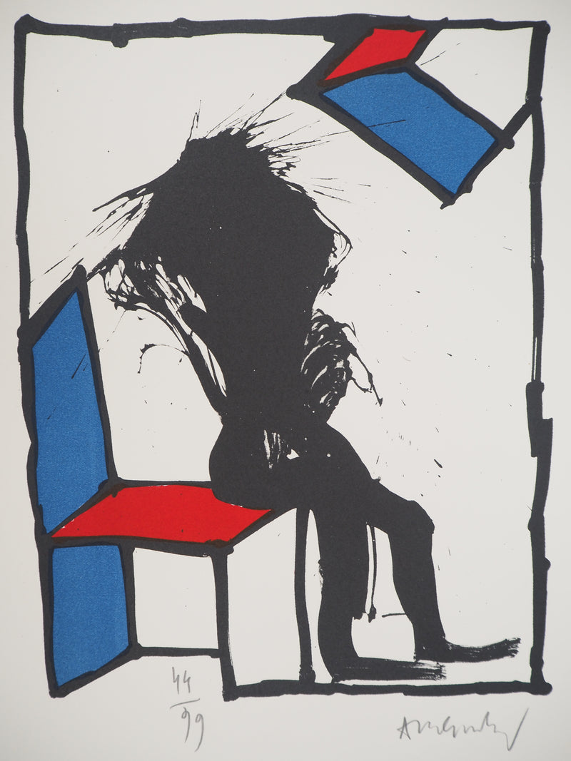 Pierre ALECHINSKY : Les Ambassadeurs : Muse assise, Lithographie originale (photo de détail 3) - Crédit photo : Galerie Art.Paris