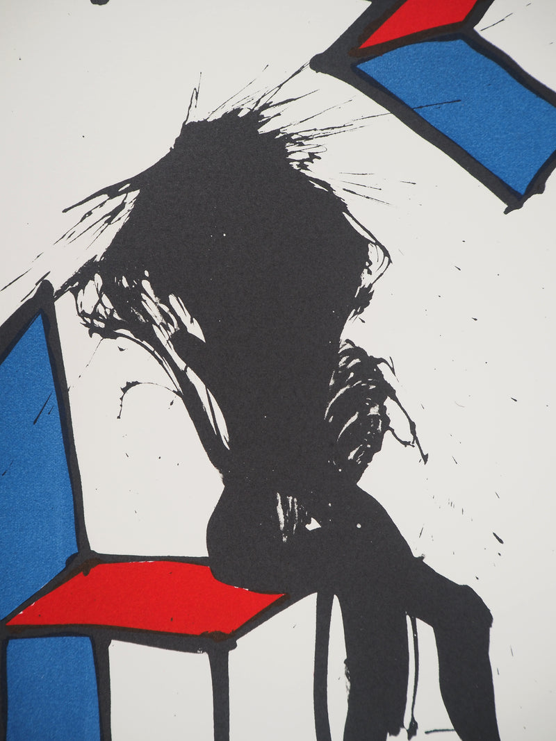 Pierre ALECHINSKY : Les Ambassadeurs : Muse assise, Lithographie originale (photo de détail 4) - Crédit photo : Galerie Art.Paris