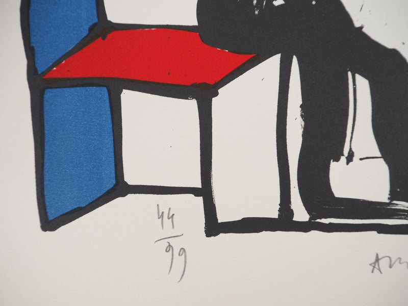 Pierre ALECHINSKY : Les Ambassadeurs : Muse assise, Lithographie originale (photo de détail 6) - Crédit photo : Galerie Art.Paris