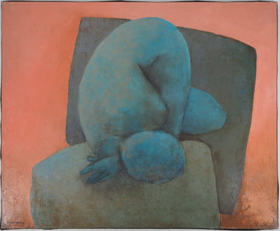 Claude GAVEAU : Le Modèle assoupi, Tableau original (vue générale) - Crédit photo : Galerie Art.Paris