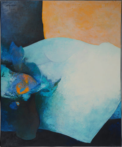 Claude GAVEAU : Nu surpris par les lumières du petit matin, c, Tableau original (vue générale) - Crédit photo : Galerie Art.Paris
