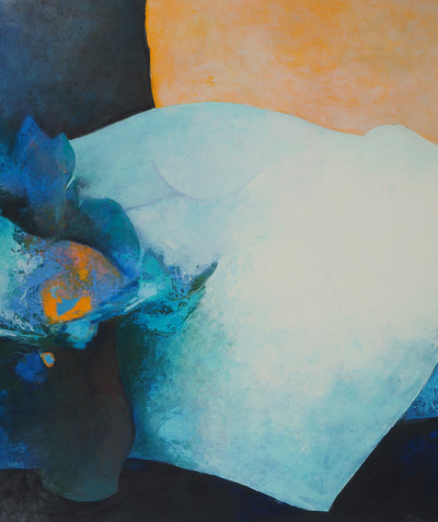 Claude GAVEAU : Nu surpris par les lumières du petit matin, c, Tableau original (photo de détail 3) - Crédit photo : Galerie Art.Paris