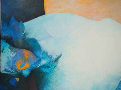 Claude GAVEAU : Nu surpris par les lumières du petit matin, c, Tableau original (photo de détail 4) - Crédit photo : Galerie Art.Paris